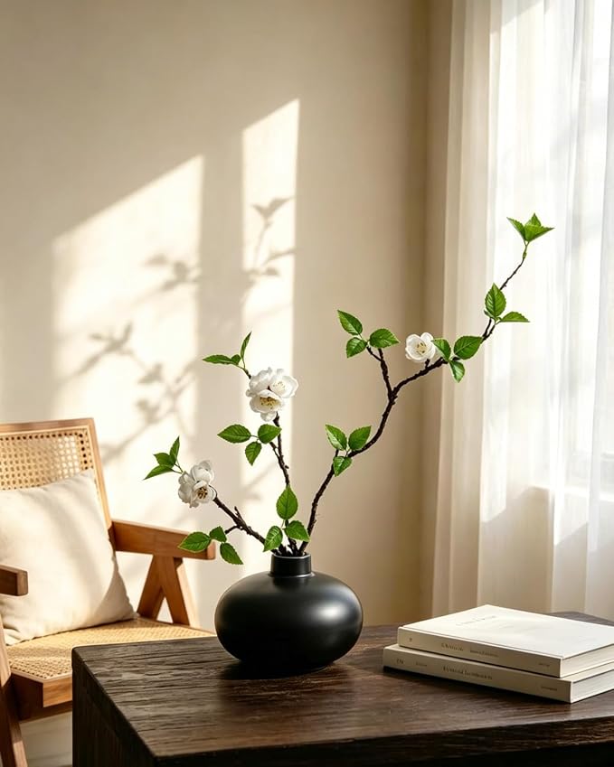 Fake Greenery Stem with Vase - Image 6