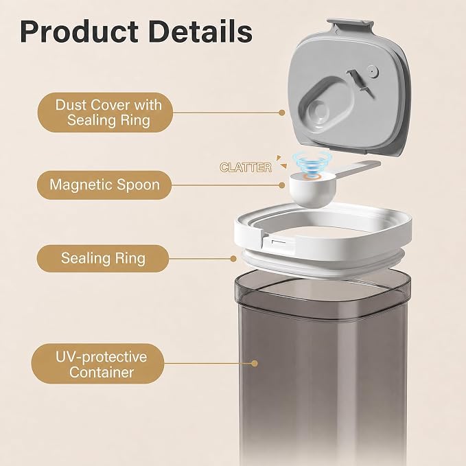 Leezmark 2 Pack Airtight Coffee Canister - Image 3