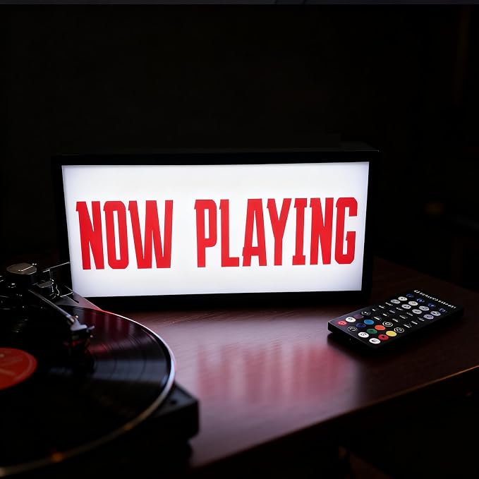 NOW PLAYING Light Box LED Neon Sign USB Powered Multiple Lighting Modes YouTube by Unknown