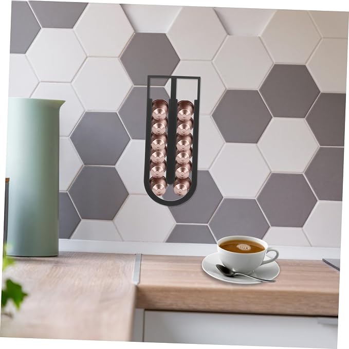 Coffee Capsule Holder Rack 12-Piece Coffee Storage Organizer Kitchen Display - Image 5