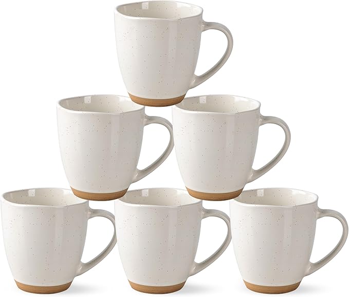 AmorArc 12oz Ceramic Coffee Mugs set of 6, Stylish Coffee Mugs by AmorArc