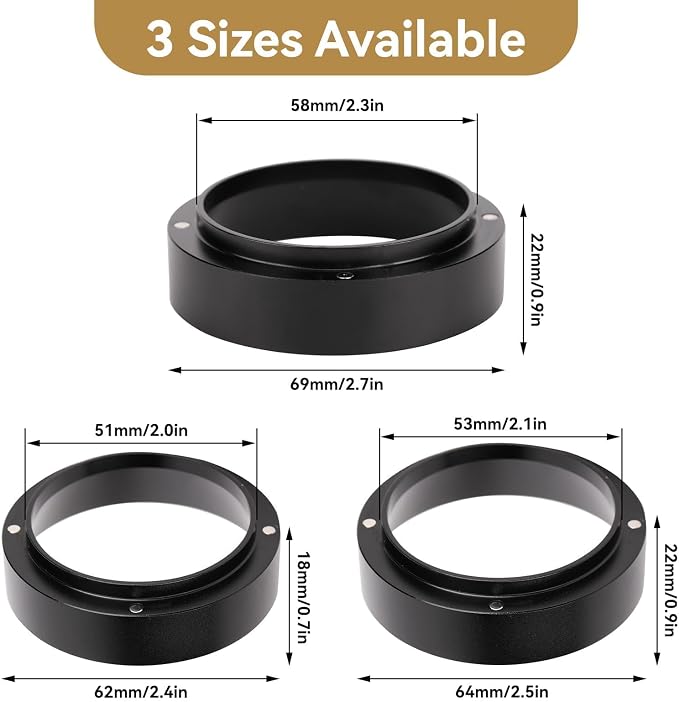 51/53/58mm Espresso Dosing Funnel, Aluminum Coffee Dosing Ring - Image 2