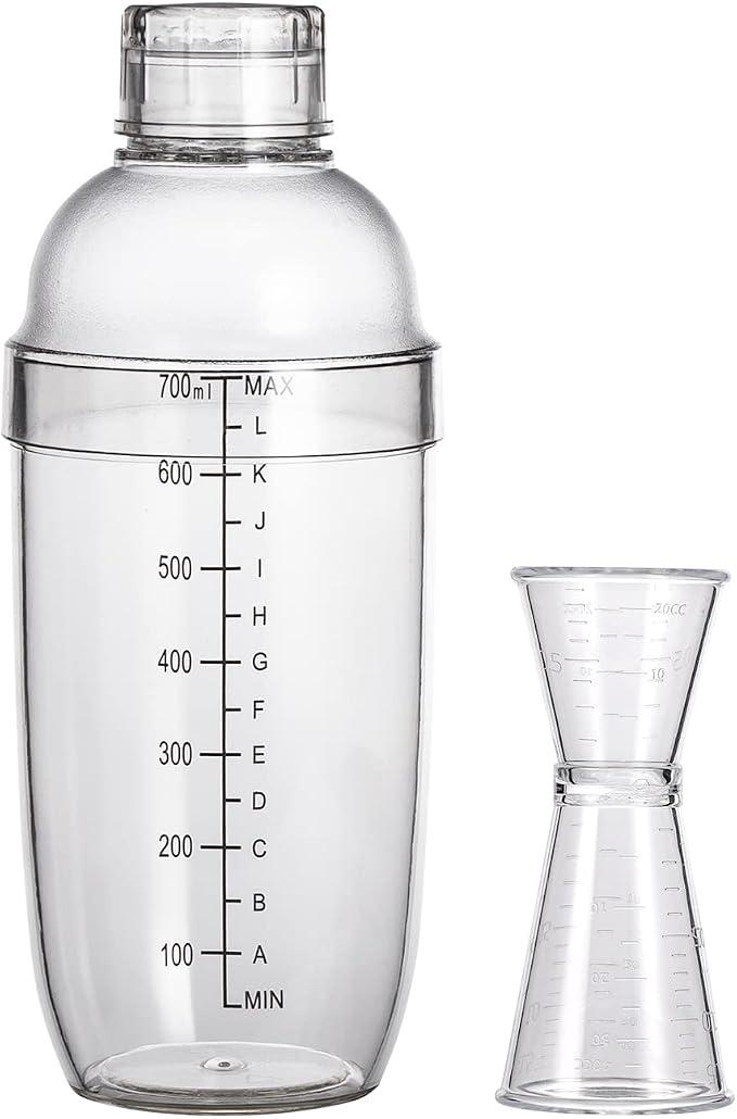 24oz Plastic Cocktail Shaker Set by Ailelan