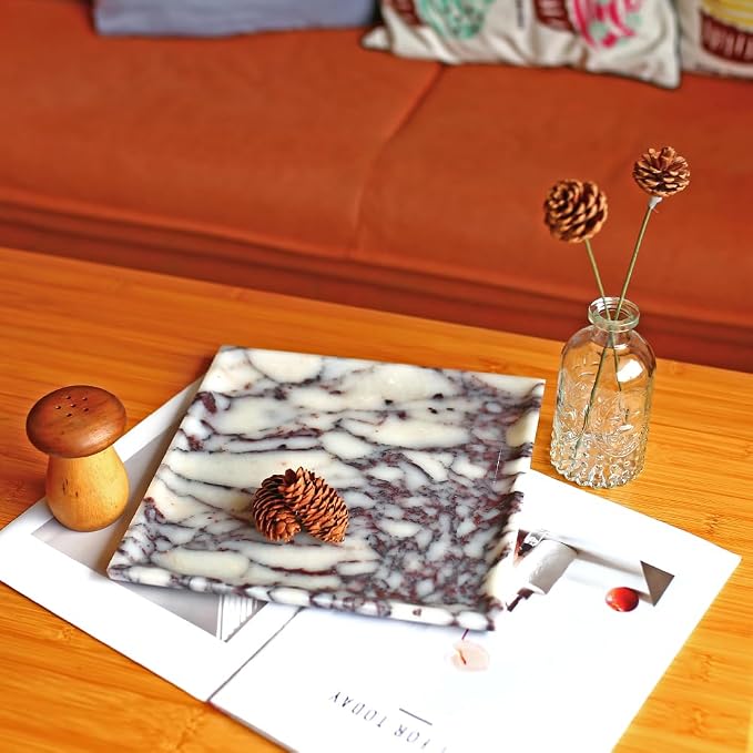 DUANYAN Natural Marble Tray, Coffee Table, Paper Cup, Cake Display, Coffee bar - Image 6