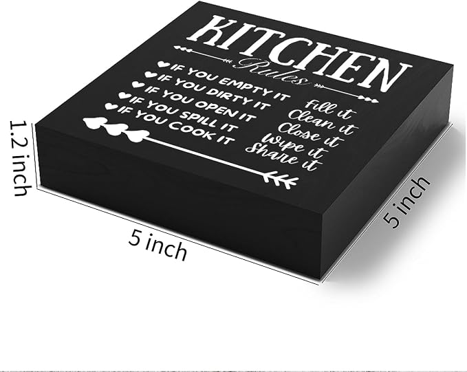 Funny Kitchen Decor Rustic Kitchen Decorations Wood Sign Desk Decor Farmhouse - Image 2