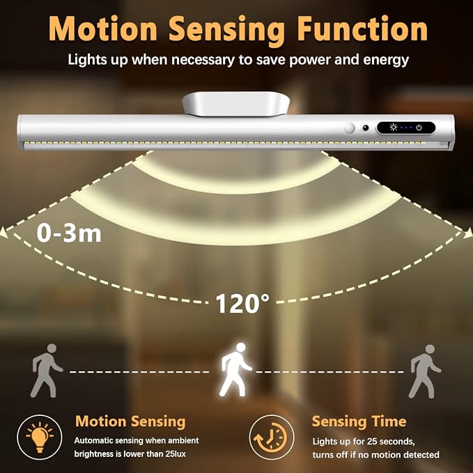 Battery Powered Operated Wall Strip Lights, Motion Sensor LED Light Bar Indoor - Image 4