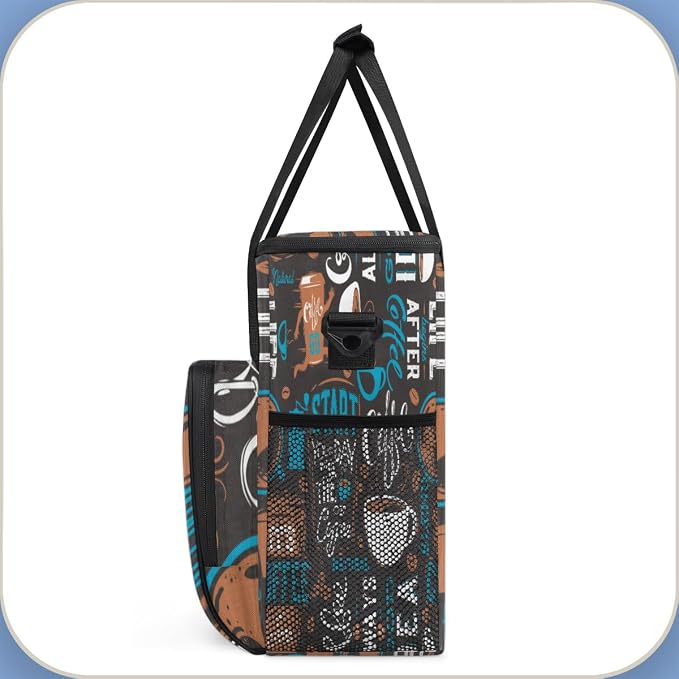 Blue Coffee Cafe Maker Carrying Bag Travel Case Compatible - Image 4