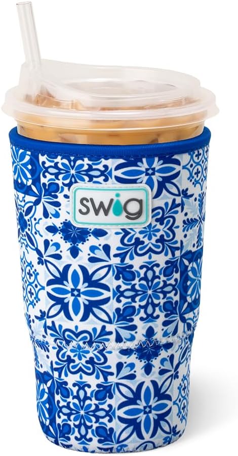 Swig Life Large Iced Cup Coolie, 30-32oz Iced Coffee Cup Insulator Sleeve by SwigLife