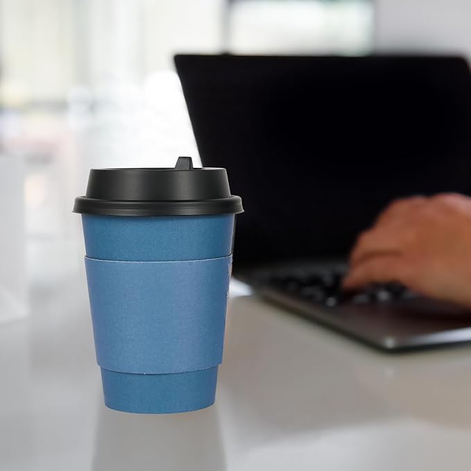 LITOPAK 100 Pack 12 oz Disposable Paper Coffee Cups - Image 5