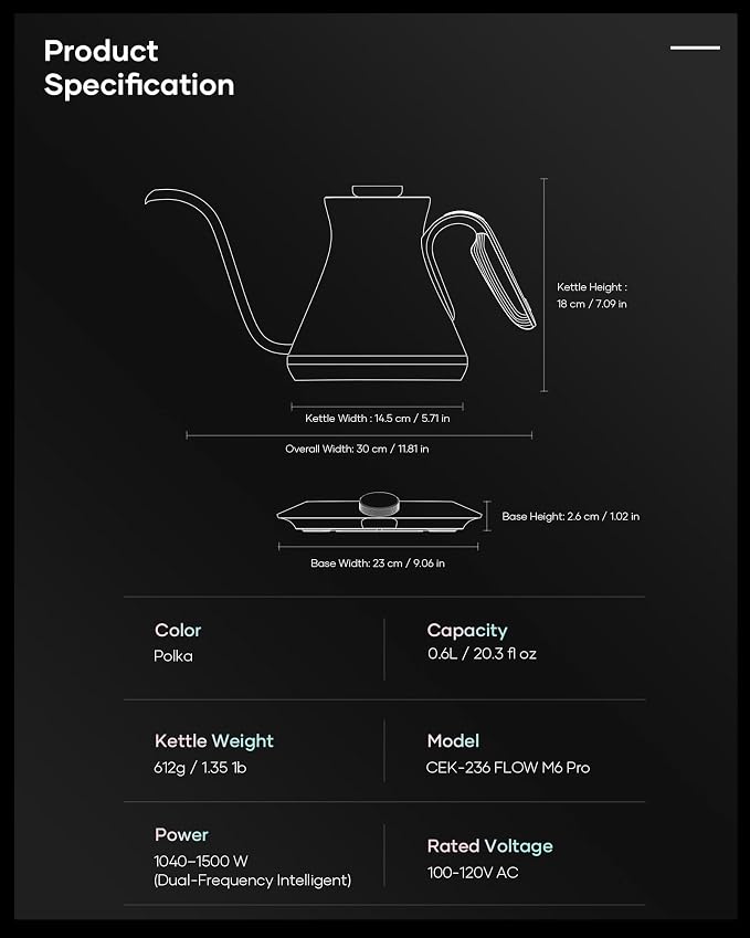 Cocinare Gooseneck Electric Kettle - Image 9