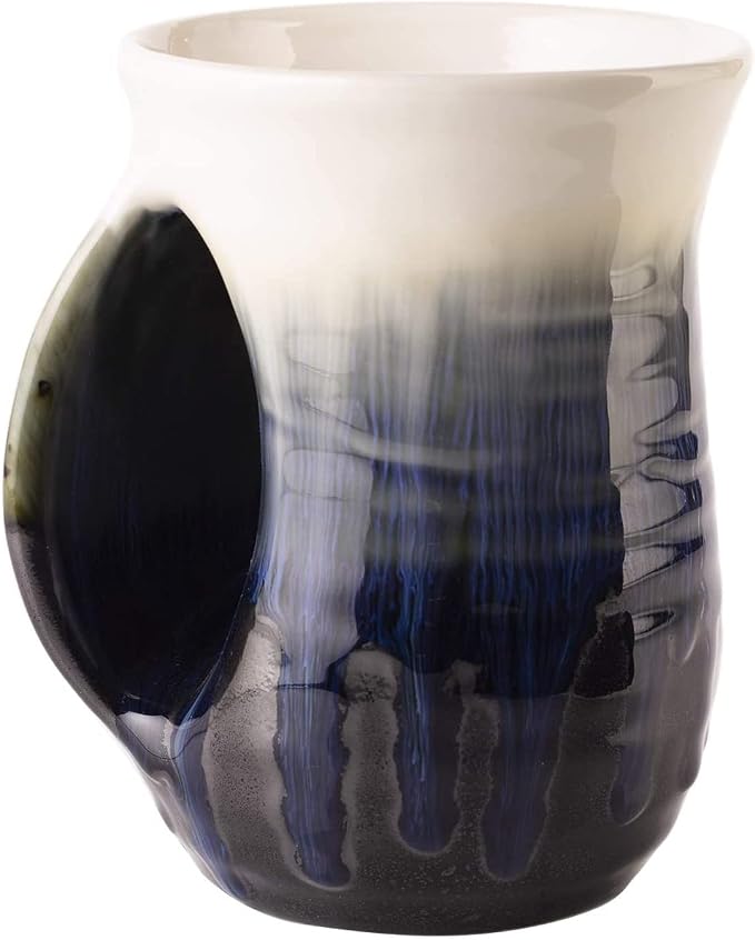 Hand Warmer Mug, Ceramic and Hand Painted by Gute