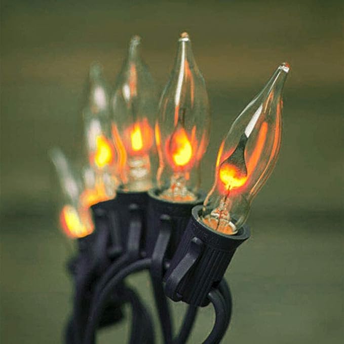 SUNSGNE Christmas Flicker Flame String Lights, 10ft Halloween String Lights by SUNSGNE