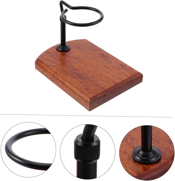 NUOBESTY 1pc Coffee Dripper Stand Solid Wood Base Hand Coffee Filter Holder - Image 7
