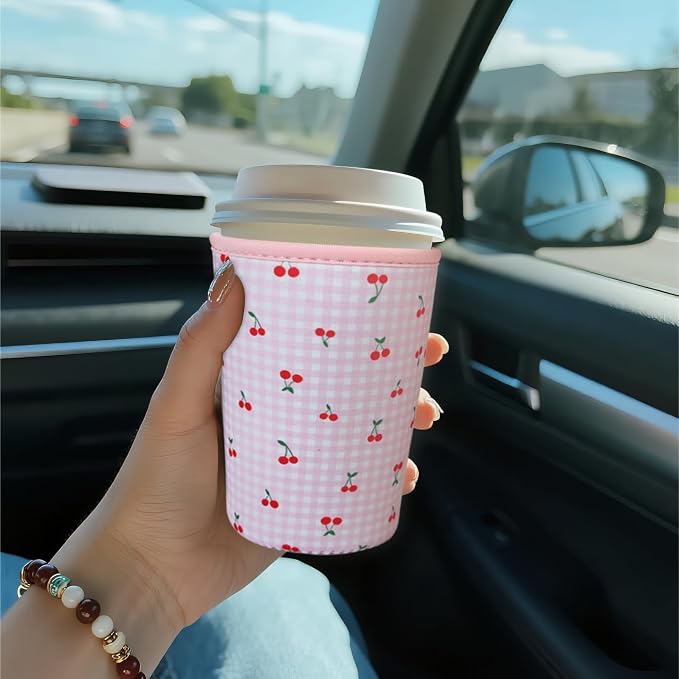 Reusable Insulated Sleeve for Iced Coffee Cup, Coffee Neoprene Sleeve for Cold - Image 4