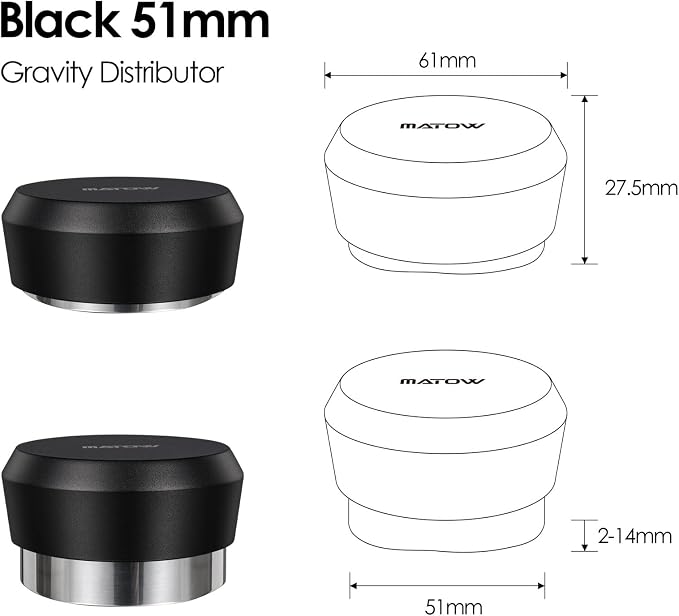 MATOW 51mm Gravity Espresso Distributor & Leveler Fits 51mm Portafilter | - Image 3