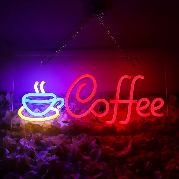 Coffee Neon Signs for Wall Decor Led Lights for Coffee Bar Led Sign Room Decor by JFLLamp