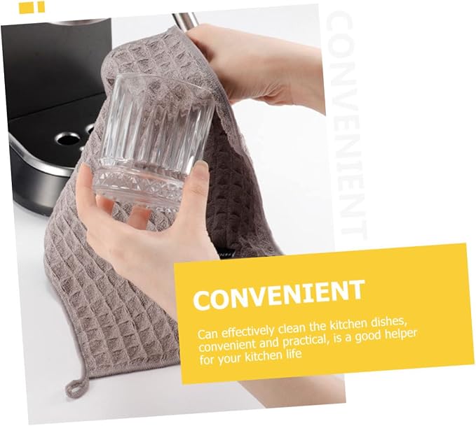 Ipetboom 4pcs Coffee Machine Cleaning Cloths Absorbent Kitchen Dish Rags - Image 8