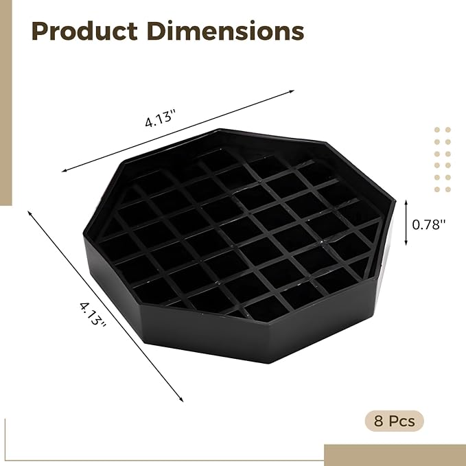 4.1 in X 4.1 in X 0.8 In/10.5×10.5×2 Cm, Bar Coffee Plastic for, Prevents - Image 4
