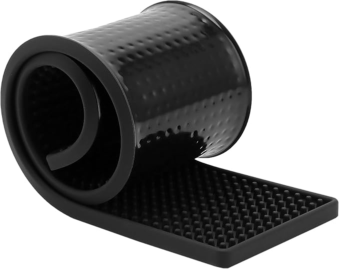 FUNSUEI 5 PCS 4 x 24 Inch Black Rubber Bar Mats, Rubber Bar Service Spill Mat - Image 6