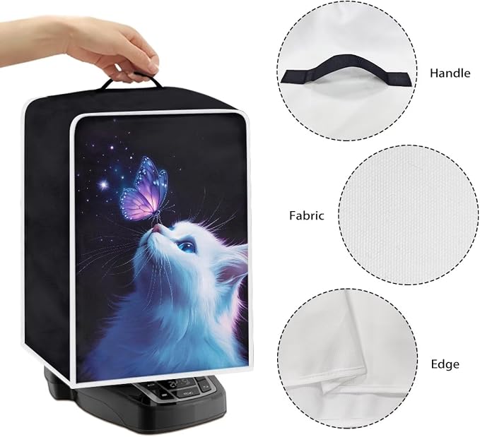 White Cat Butterfly Coffee Machine Covers Anti Dust Covers - Image 5