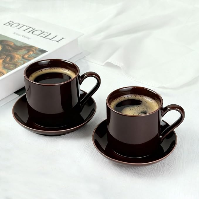 Porcelain Espresso Cups Set of 2 by Unknown