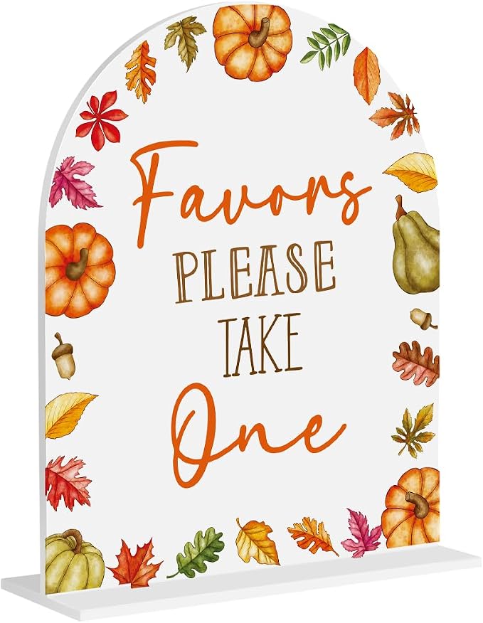 Fall Favor Sign Please Take One Sign by Unknown