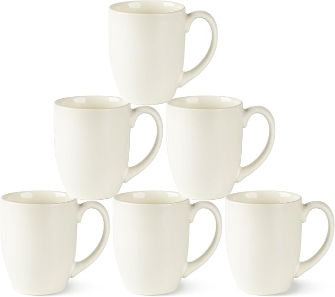 AmorArc 16oz Coffee Mugs Set of 6, Large Ceramic Coffee Mugs by AmorArc