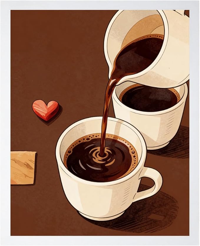 Lawrence Williams Designs Pouring Coffee Poster by LawrenceWilliamsDesigns