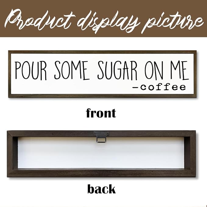 Coffee Wood Sign, Humorous Coffees Decoration - Image 3