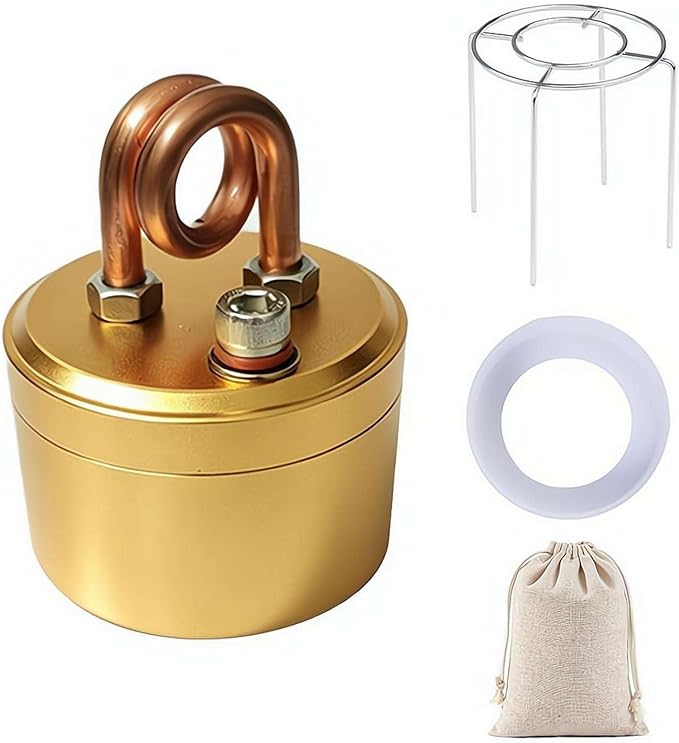 Mini Alcohol Stove, Lightweight Brass & Aluminum SpiritBurner by Unknown
