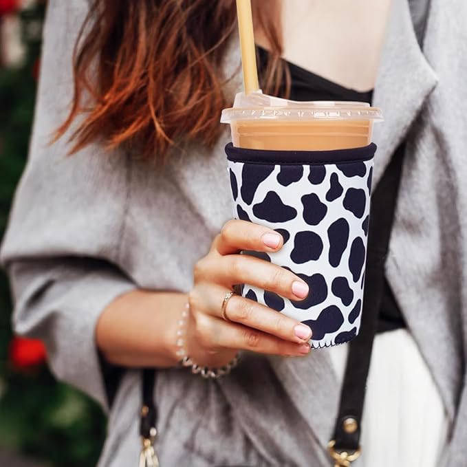 Reusable Insulated Neoprene Iced Coffee Cup Sleeve, Durable Drink Sleeve - Image 2