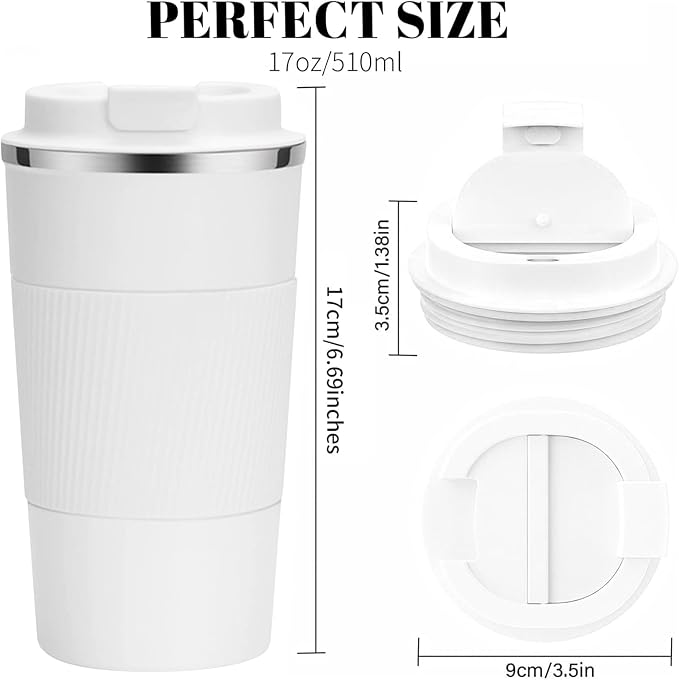 YINBAOGE Insulated Travel Coffee Mug, Spill & Leak Proof, Portable To Go - Image 3