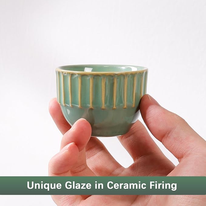 Ceramic Espresso Cups Set, Espresso Coffee Mugs, Special Glazed Demitasse Cups - Image 5