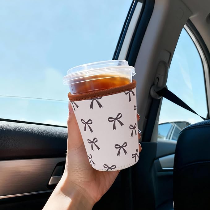 Reusable Insulated Sleeve for Iced Coffee Cup, Coffee Neoprene Sleeve for Cold - Image 2
