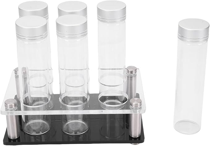 SIXRUN 6PCS Coffee Bean Storage Tubes High Borosilicate Glass Airtight Coffee - Image 7