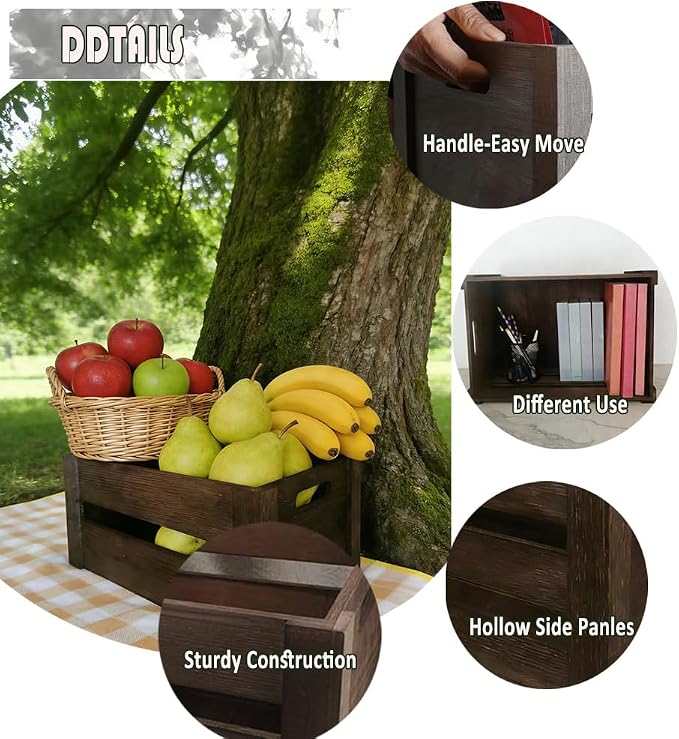 Rustic Wooden Crates Set of 3 - Image 4