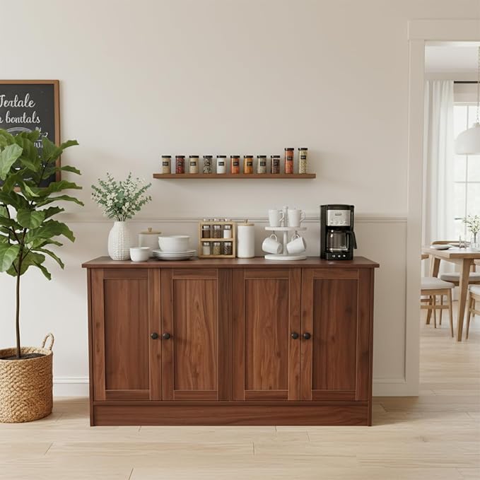 holzart Rustic Brown Buffet Cabinet - Image 5