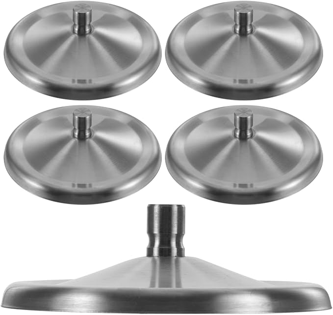 Luxshiny 5-Pack Stainless Steel Mug Lids 3.34 Inch Reusable Round Cup Covers by Luxshiny