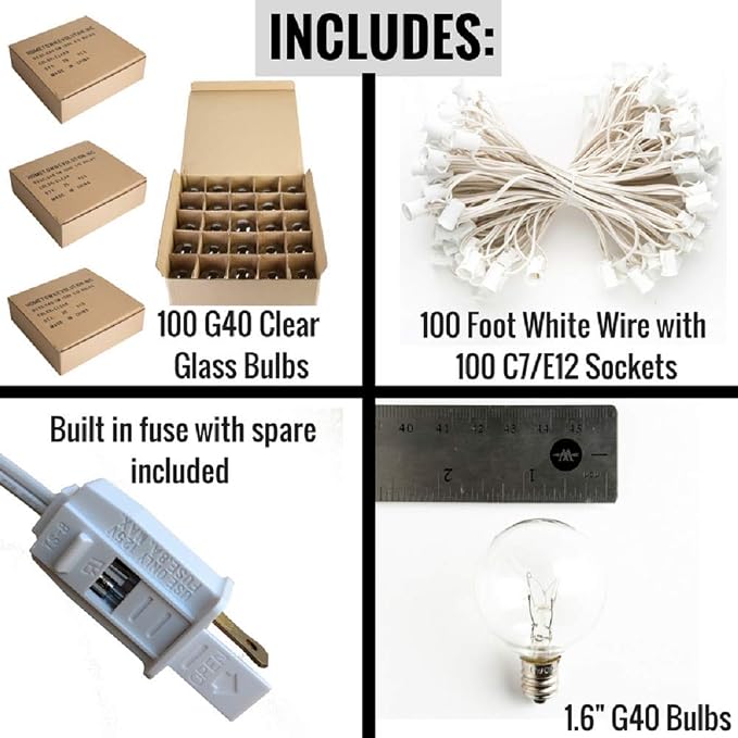 Hometown Evolution, Inc. 100 Foot G40 Globe String Lights - Image 7