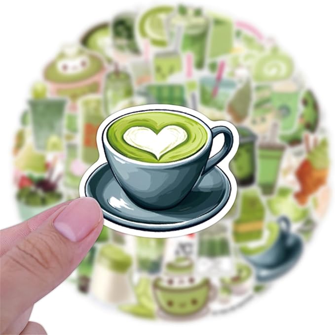 55pcs Aesthetic Matcha Stickers - Image 3