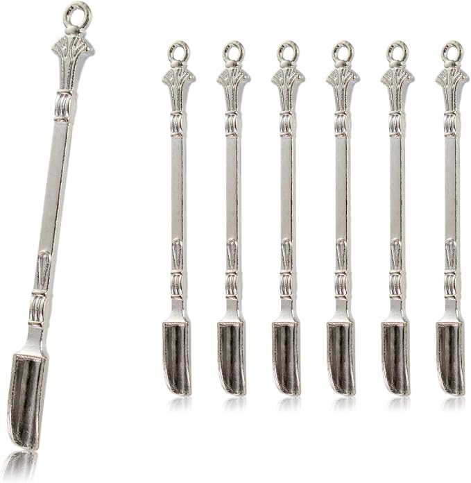 6-Pack Mini Spoons Metal Tiny Shovels 3 Inch Small Medicine Spoon by Demearly