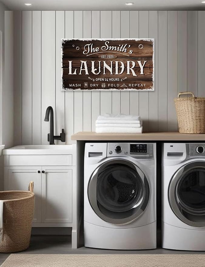 IPIC - Personalized Laundry Room Sign, Custom Canvas Wall Art - Image 4