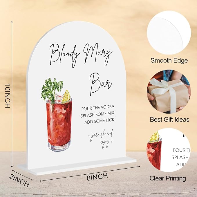 Bloody Mary Bar Sign Bridal Bruch Bloody Mary Cocktail Sign Cocktail Bar - Image 2