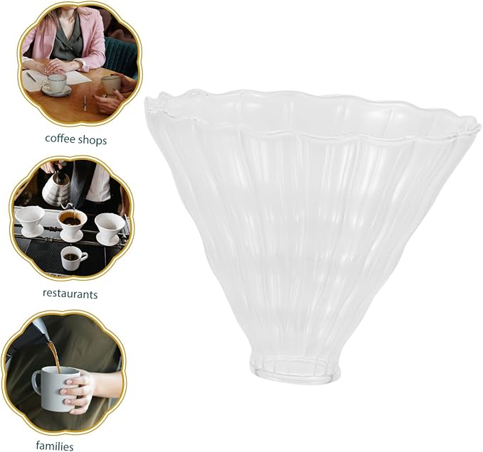 TEHAUX 2pcs Heat-resistant Glass Funnel Dripper - Image 2