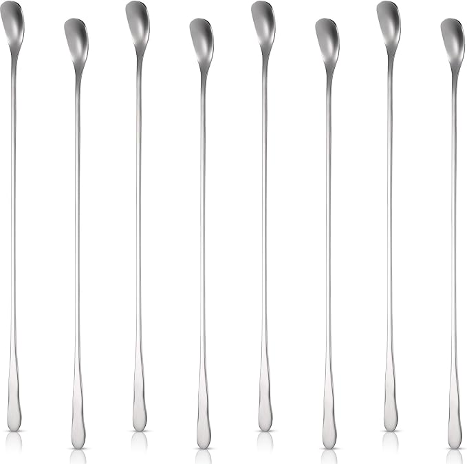 Patelai 8 Pieces Stainless Steel Bar Spoon Stirrers Mixing 12.4 Inch by Patelai