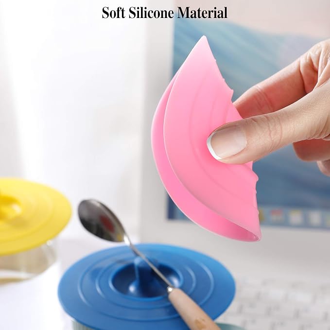 Silicone Cup Covers ， Multicolored Silicone Lids - Image 5