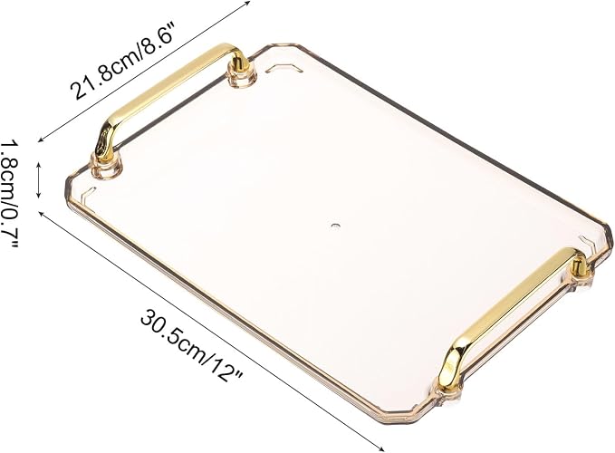 PATIKIL 12 x 8.6 Inches Plastic Serving Tray - Image 2