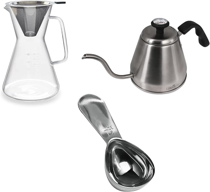 The London Sip Pour Over Coffee Maker Set, Includes Stainless Steel Gooseneck by TheLondonSip