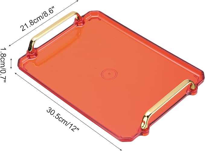 PATIKIL 12 x 8.6 Inches Plastic Serving Tray - Image 2