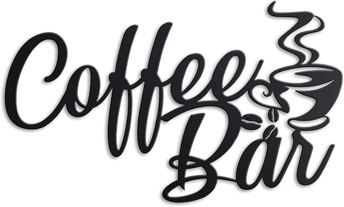 Metal Coffee Bar Sign, 14.96"x8 " Inch Coffee Sign by KOYILTD